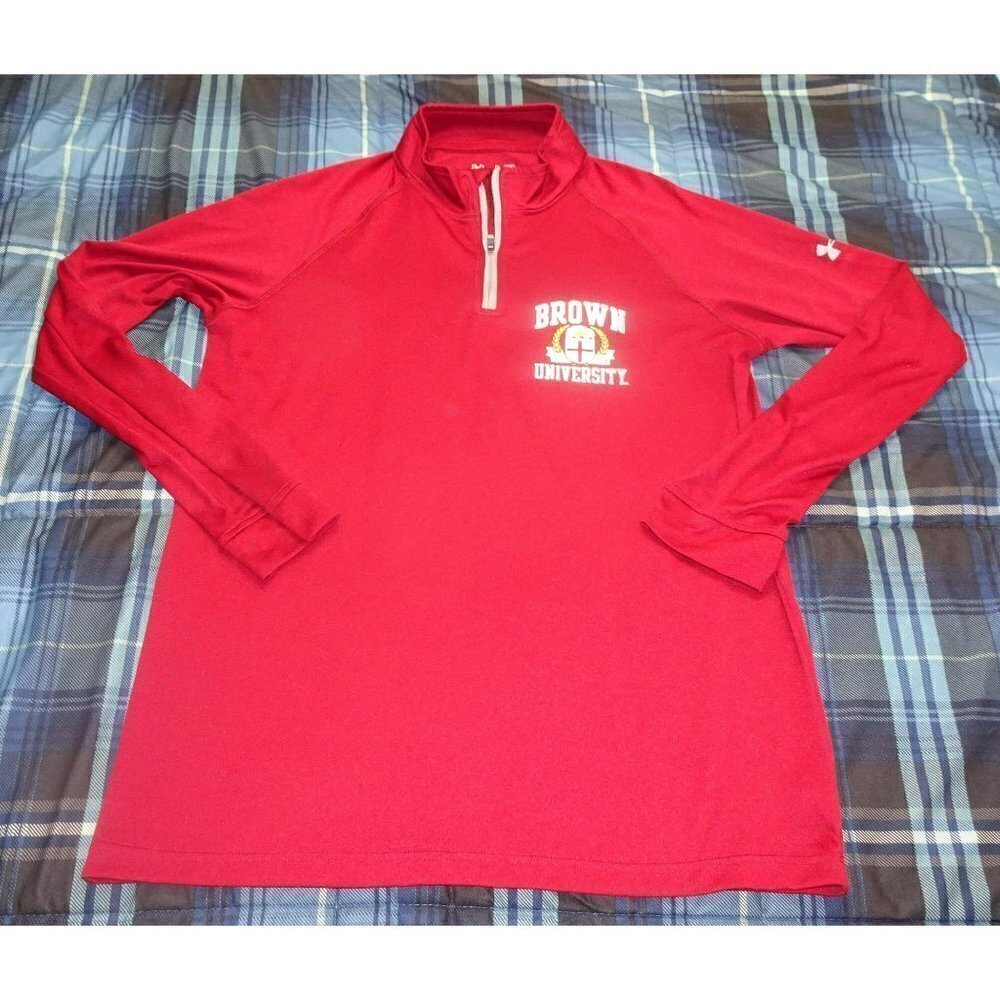 Under Armour Brown University L/S Heat Gear Shirt Size Medium